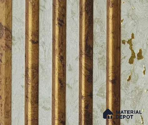 Multi Colour Marble Louver PN 06021 8 ft x 4.9 inch Charcoal Panel - 12 mm | Suitable for Feature Wall, TV Unit & Living Room | Width is Subjected to 5% Variation