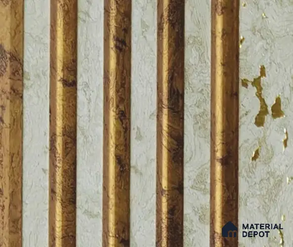 Multi Colour Marble Louver PN 06021 8 ft x 4.9 inch Charcoal Panel - 12 mm | Suitable for Feature Wall, TV Unit & Living Room | Width is Subjected to 5% Variation