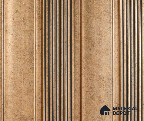 Brown Patterned Louver PN 06025 8 ft x 4.9 inch Charcoal Panel - 12 mm | Suitable for Feature Wall, TV Unit & Living Room | Width is Subjected to 5% Variation