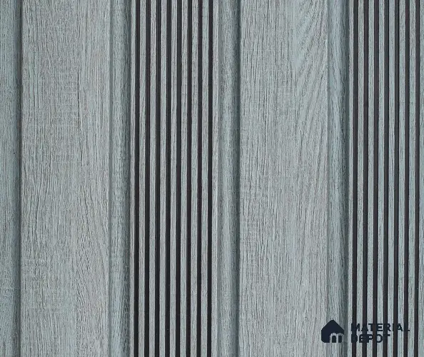 Grey Patterned Louver PN 06026 8 ft x 4.9 inch Charcoal Panel - 12 mm | Suitable for Feature Wall, TV Unit & Living Room | Width is Subjected to 5% Variation