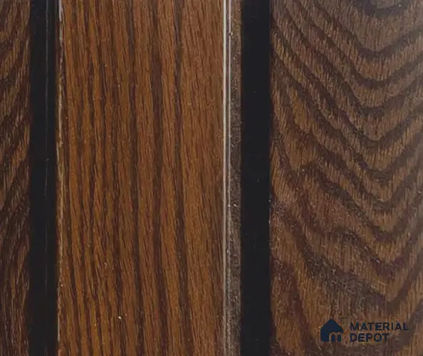 Brown Wooden Louver PN 06027 8 ft x 4.9 inch Charcoal Panel - 12 mm | Suitable for Feature Wall, TV Unit & Living Room | Width is Subjected to 5% Variation
