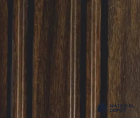 Brown Wooden Louver PN 06029 8 ft x 4.9 inch Charcoal Panel - 12 mm | Suitable for Feature Wall, TV Unit & Living Room | Width is Subjected to 5% Variation