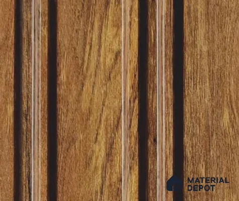 Brown Wooden Louver PN 06030 8 ft x 4.9 inch Charcoal Panel - 12 mm | Suitable for Feature Wall, TV Unit & Living Room | Width is Subjected to 5% Variation