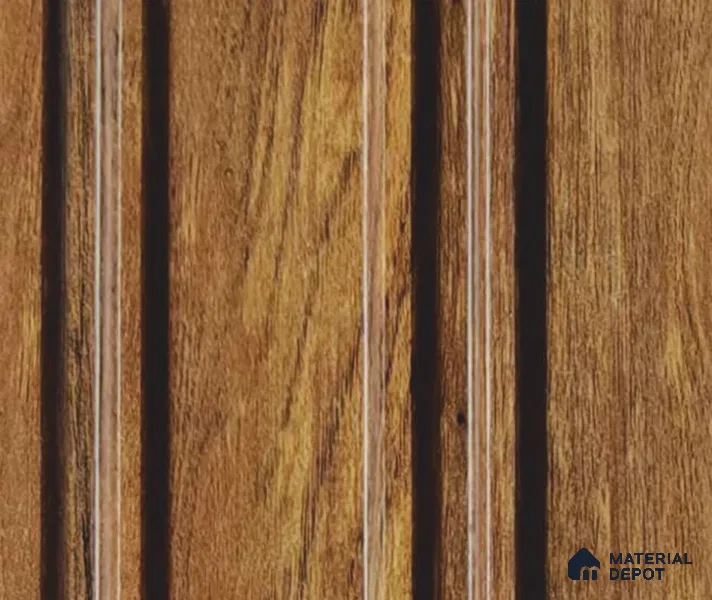 Brown Wooden Louver PN 06030 8 ft x 4.9 inch Charcoal Panel - 12 mm | Suitable for Feature Wall, TV Unit & Living Room | Width is Subjected to 5% Variation