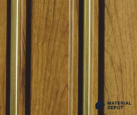 Brown Wooden Louver PN 06031 8 ft x 4.9 inch Charcoal Panel - 12 mm | Suitable for Feature Wall, TV Unit & Living Room | Width is Subjected to 5% Variation