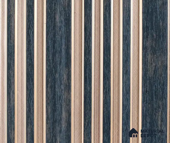 Multi Colour Stone Louver PN 06034 8 ft x 4.9 inch Charcoal Panel - 12 mm | Suitable for Feature Wall, TV Unit & Living Room | Width is Subjected to 5% Variation