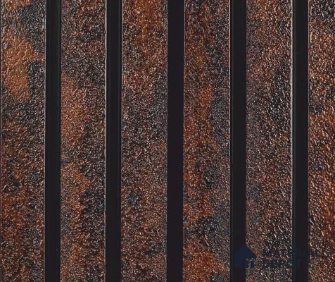 Brown Stone Louver PN 06037 8 ft x 4.9 inch Charcoal Panel - 12 mm | Suitable for Feature Wall, TV Unit & Living Room | Width is Subjected to 5% Variation