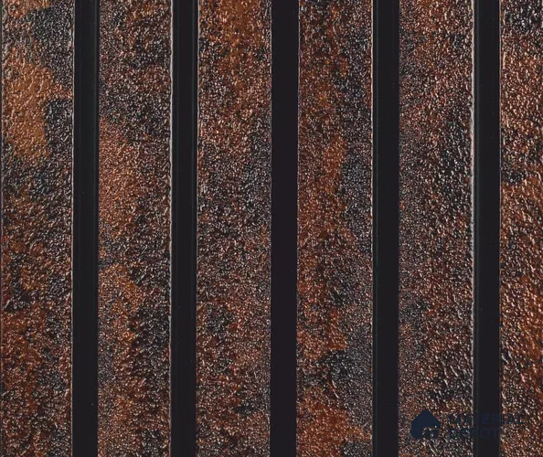 Brown Stone Louver PN 06037 8 ft x 4.9 inch Charcoal Panel - 12 mm | Suitable for Feature Wall, TV Unit & Living Room | Width is Subjected to 5% Variation