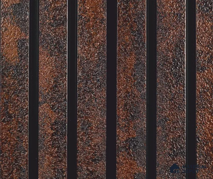 Brown Stone Louver PN 06037 8 ft x 4.9 inch Charcoal Panel - 12 mm | Suitable for Feature Wall, TV Unit & Living Room | Width is Subjected to 5% Variation