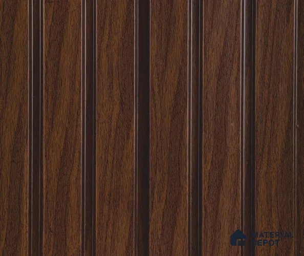 Brown Wooden Louver PN 06036 8 ft x 4.9 inch Charcoal Panel - 12 mm | Suitable for Feature Wall, TV Unit & Living Room | Width is Subjected to 5% Variation
