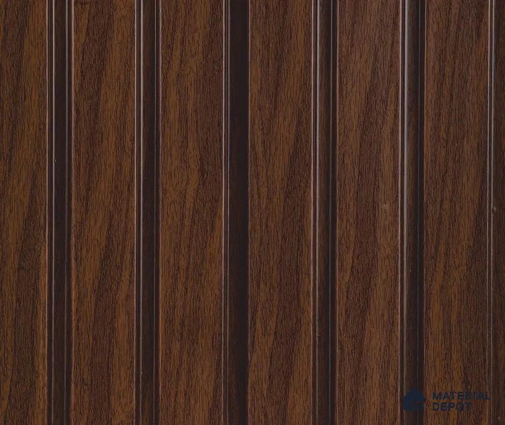 Brown Wooden Louver PN 06036 8 ft x 4.9 inch Charcoal Panel - 12 mm | Suitable for Feature Wall, TV Unit & Living Room | Width is Subjected to 5% Variation