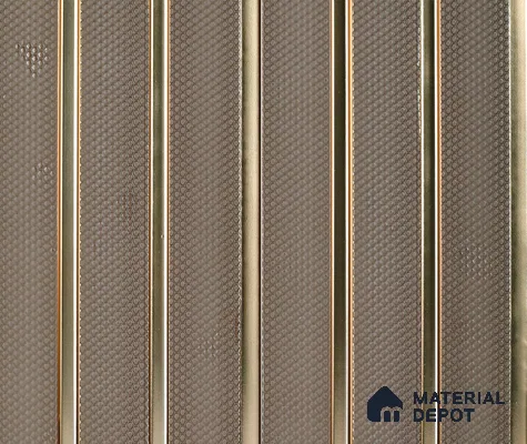 Brown Patterned Louver PN 06062 8 ft x 4.9 inch Charcoal Panel - 12 mm | Suitable for Feature Wall, TV Unit & Living Room | Width is Subjected to 5% Variation