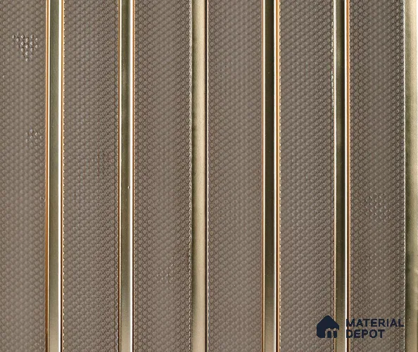 Brown Patterned Louver PN 06062 8 ft x 4.9 inch Charcoal Panel - 12 mm | Suitable for Feature Wall, TV Unit & Living Room | Width is Subjected to 5% Variation