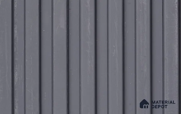 Grey Plain Colour Louver PN 06052 8 ft x 4.9 inch Charcoal Panel - 12 mm | Suitable for Feature Wall, TV Unit & Living Room | Width is Subjected to 5% Variation