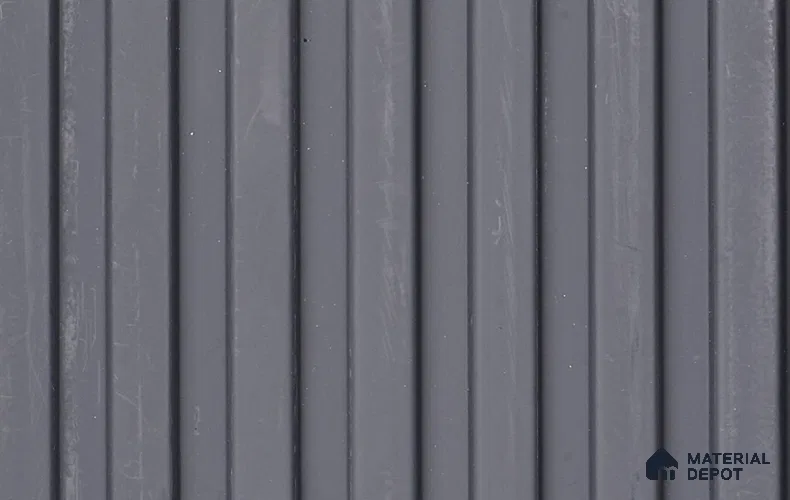 Grey Plain Colour Louver PN 06052 8 ft x 4.9 inch Charcoal Panel - 12 mm | Suitable for Feature Wall, TV Unit & Living Room | Width is Subjected to 5% Variation