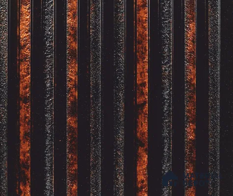 Black Patterned Louver PN 06065 8 ft x 4.9 inch Charcoal Panel - 12 mm | Suitable for Feature Wall, TV Unit & Living Room | Width is Subjected to 5% Variation
