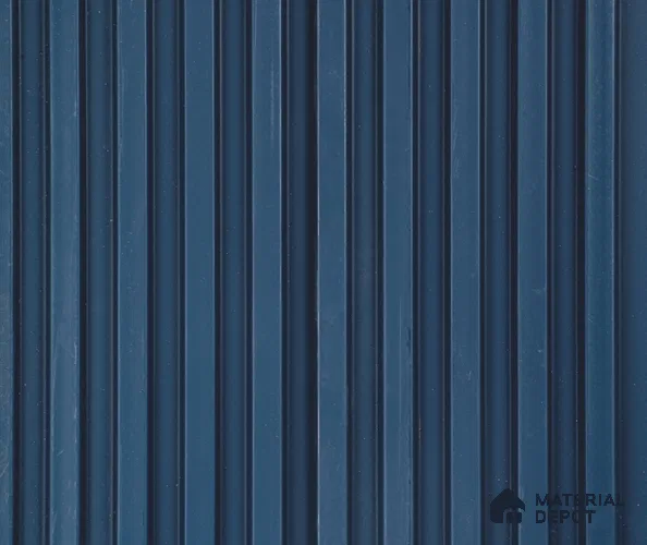 Blue Plain Colour Louver PN 06061 8 ft x 4.9 inch Charcoal Panel - 12 mm | Suitable for Feature Wall, TV Unit & Living Room | Width is Subjected to 5% Variation