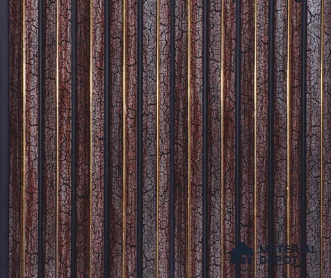 Brown Wooden Louver PN 06044 8 ft x 4.9 inch Charcoal Panel - 12 mm | Suitable for Feature Wall, TV Unit & Living Room | Width is Subjected to 5% Variation