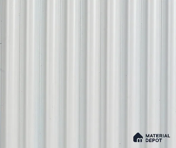 White Plain Colour Louver PN 06045 8 ft x 4.9 inch Charcoal Panel - 12 mm | Suitable for Feature Wall, TV Unit & Living Room | Width is Subjected to 5% Variation