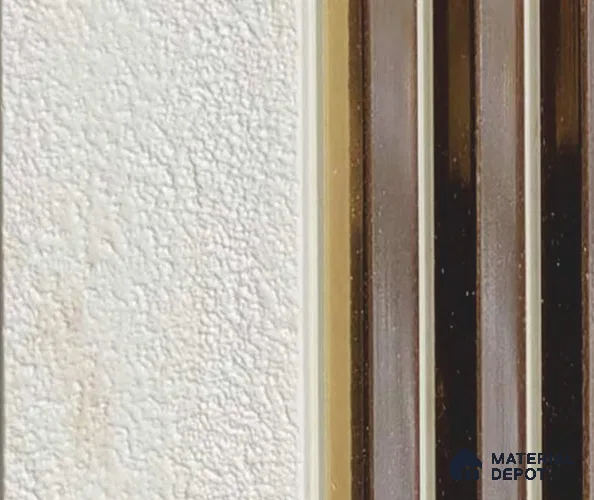 Multi Colour Patterned Louver PN 06057 8 ft x 4.9 inch Charcoal Panel - 12 mm | Suitable for Feature Wall, TV Unit & Living Room | Width is Subjected to 5% Variation