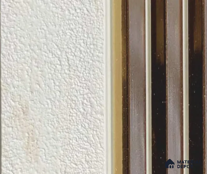 Multi Colour Patterned Louver PN 06057 8 ft x 4.9 inch Charcoal Panel - 12 mm | Suitable for Feature Wall, TV Unit & Living Room | Width is Subjected to 5% Variation