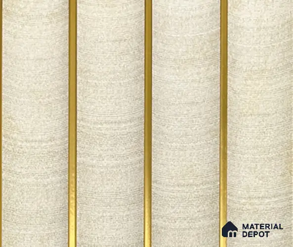 Cream Stone Louver PN 06023 8 ft x 4.9 inch Charcoal Panel - 12 mm | Suitable for Feature Wall, TV Unit & Living Room | Width is Subjected to 5% Variation