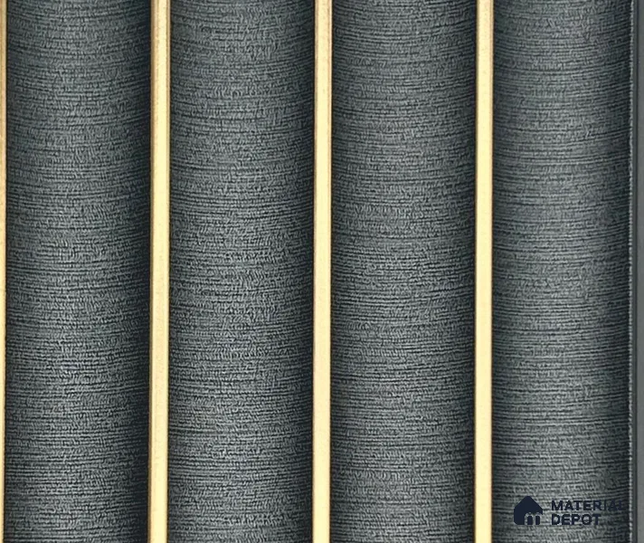 Grey Stone Louver PN 06024 8 ft x 4.9 inch Charcoal Panel - 12 mm | Suitable for Feature Wall, TV Unit & Living Room | Width is Subjected to 5% Variation