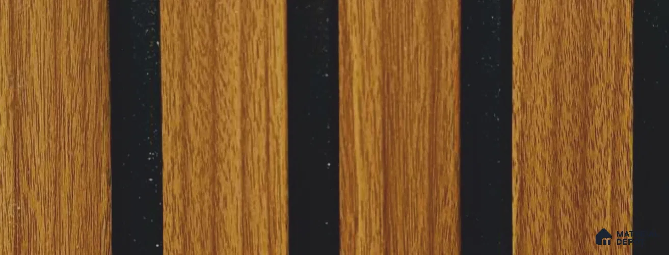Brown Wooden Louver PN 05955 8 ft x 7.9 inch Charcoal Panel - 12 mm | Suitable for Feature Wall, TV Unit & Living Room | Width is Subjected to 5% Variation