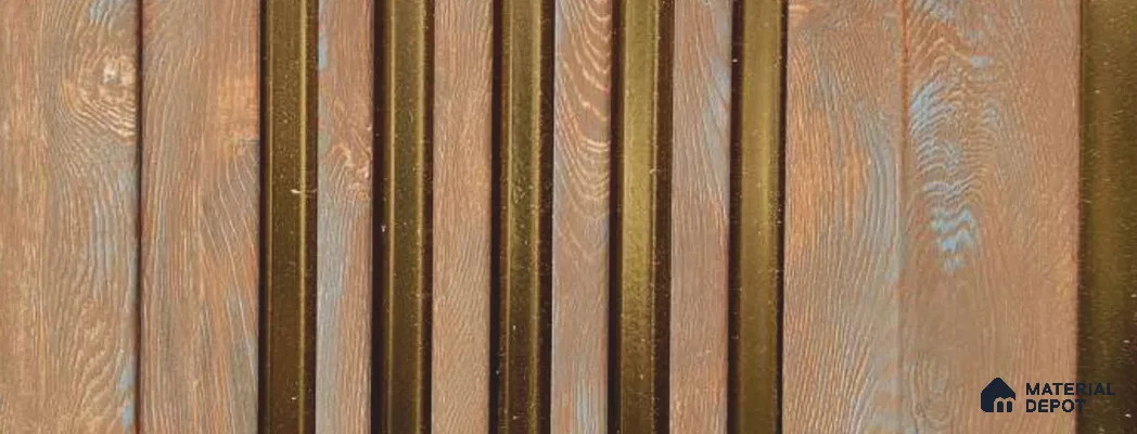 Brown Stone Louver PN 05957 8 ft x 7.9 inch Charcoal Panel - 12 mm | Suitable for Feature Wall, TV Unit & Living Room | Width is Subjected to 5% Variation