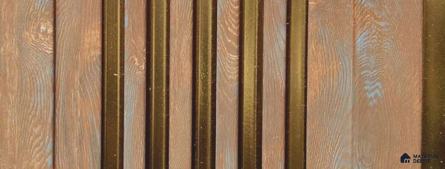 Brown Stone Louver PN 05957 8 ft x 7.9 inch Charcoal Panel - 12 mm | Suitable for Feature Wall, TV Unit & Living Room | Width is Subjected to 5% Variation