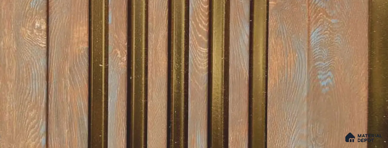 Brown Stone Louver PN 05957 8 ft x 7.9 inch Charcoal Panel - 12 mm | Suitable for Feature Wall, TV Unit & Living Room | Width is Subjected to 5% Variation