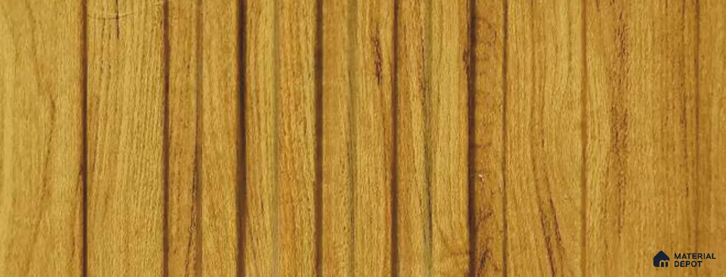 Brown Wooden Louver PN 05946 8 ft x 7.9 inch Charcoal Panel - 12 mm | Suitable for Feature Wall, TV Unit & Living Room | Width is Subjected to 5% Variation