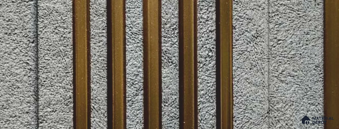 Grey Stone Louver PN 05949 8 ft x 7.9 inch Charcoal Panel - 12 mm | Suitable for Feature Wall, TV Unit & Living Room | Width is Subjected to 5% Variation