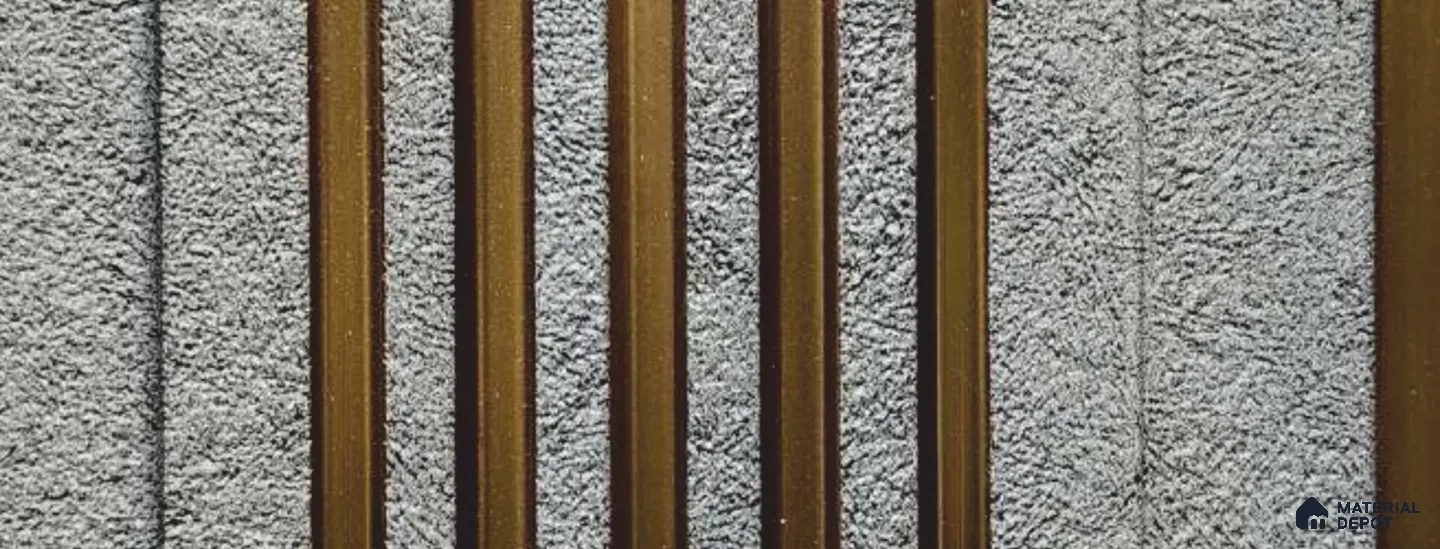 Grey Stone Louver PN 05949 8 ft x 7.9 inch Charcoal Panel - 12 mm | Suitable for Feature Wall, TV Unit & Living Room | Width is Subjected to 5% Variation