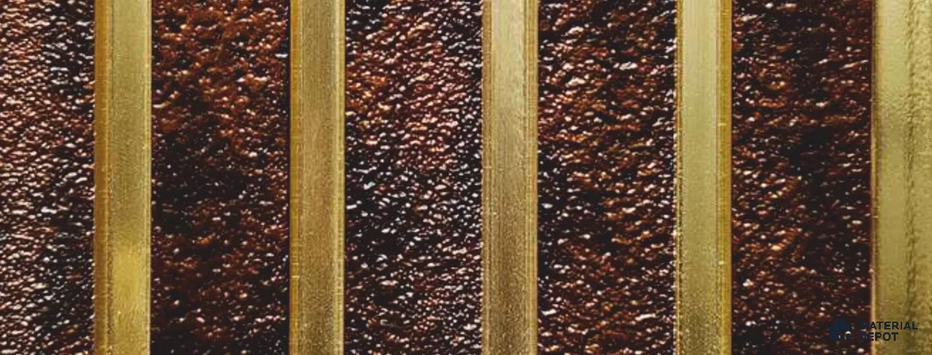 Brown Stone Louver PN 05950 8 ft x 7.9 inch Charcoal Panel - 12 mm | Suitable for Feature Wall, TV Unit & Living Room | Width is Subjected to 5% Variation