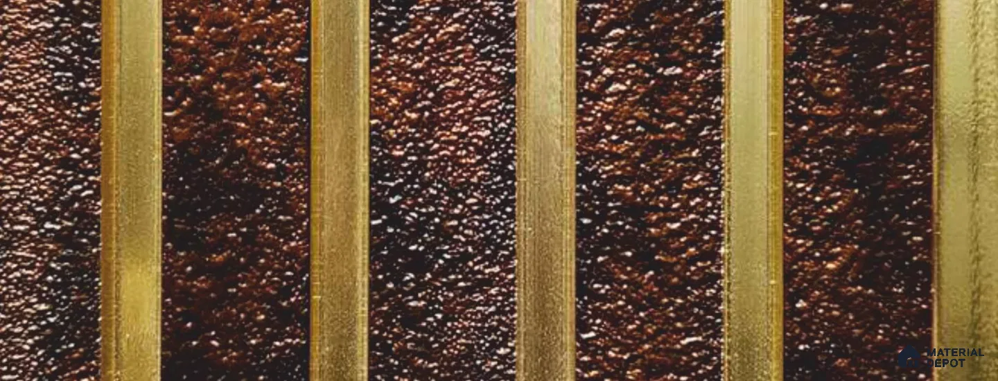 Brown Stone Louver PN 05950 8 ft x 7.9 inch Charcoal Panel - 12 mm | Suitable for Feature Wall, TV Unit & Living Room | Width is Subjected to 5% Variation