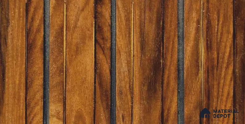 Brown Wooden Louver PN 05943 8 ft x 7.9 inch Charcoal Panel - 12 mm | Suitable for Feature Wall, TV Unit & Living Room | Width is Subjected to 5% Variation