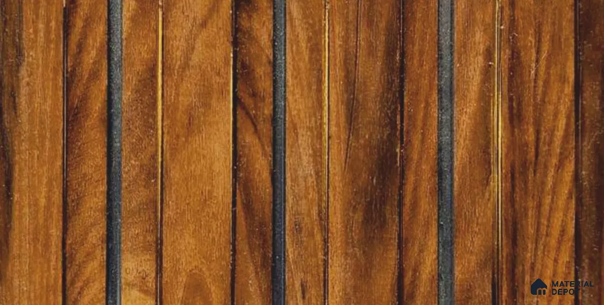 Brown Wooden Louver PN 05943 8 ft x 7.9 inch Charcoal Panel - 12 mm | Suitable for Feature Wall, TV Unit & Living Room | Width is Subjected to 5% Variation