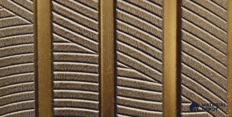 Brown Patterned Louver PN 05940 8 ft x 7.9 inch Charcoal Panel - 12 mm | Suitable for Feature Wall, TV Unit & Living Room | Width is Subjected to 5% Variation