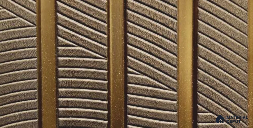 Brown Patterned Louver PN 05940 8 ft x 7.9 inch Charcoal Panel - 12 mm | Suitable for Feature Wall, TV Unit & Living Room | Width is Subjected to 5% Variation