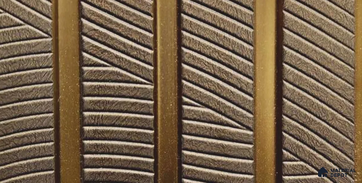 Brown Patterned Louver PN 05940 8 ft x 7.9 inch Charcoal Panel - 12 mm | Suitable for Feature Wall, TV Unit & Living Room | Width is Subjected to 5% Variation