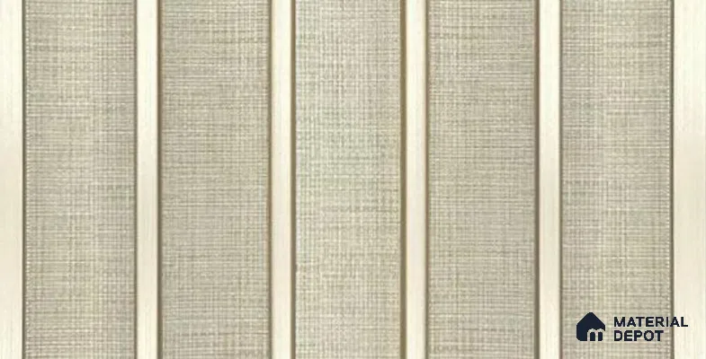 Cream Fabric Louver PN 05937 8 ft x 7.9 inch Charcoal Panel - 12 mm | Suitable for Feature Wall, TV Unit & Living Room | Width is Subjected to 5% Variation