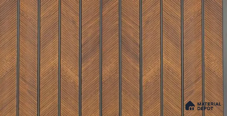 Brown Patterned Louver PN 05941 8 ft x 7.9 inch Charcoal Panel - 12 mm | Suitable for Feature Wall, TV Unit & Living Room | Width is Subjected to 5% Variation