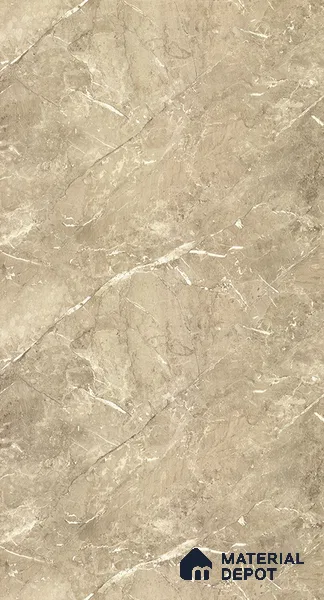 Brown Marble Look LM 05110 8 ft x 4 ft High Gloss Finish Decorative Laminate - 0.8 mm | Suitable for TV Unit, Wardrobe, Kitchen Cabinets