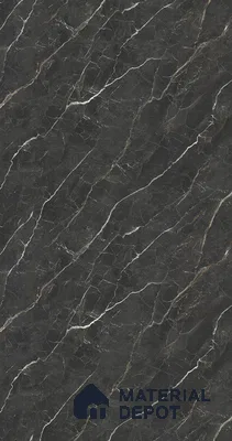 Black Marble Look LM 05113 8 ft x 4 ft High Gloss Finish Decorative Laminate - 0.8 mm | Suitable for TV Unit, Wardrobe, Kitchen Cabinets