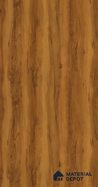 Wooden Look LM 05077 Milano Walnut 8 ft x 4 ft High Gloss Finish Decorative Laminate - 0.8 mm | Suitable for TV Unit, Wardrobe, Kitchen Cabinets
