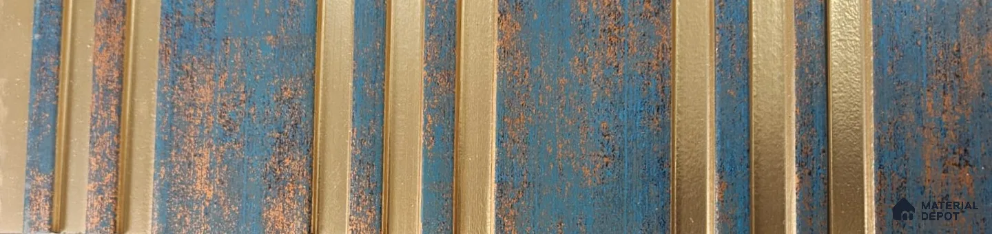 Brown Stone Louver PN 06000 8 ft x 12 inch Charcoal Panel - 7 mm | Suitable for Feature Wall, TV Unit & Living Room | Width is Subjected to 5% Variation