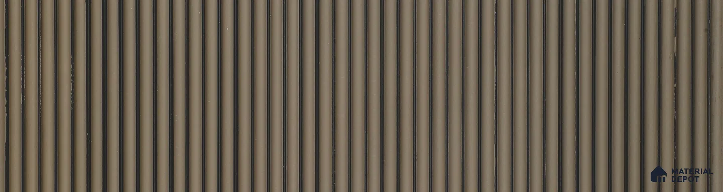 Brown Plain Colour Louver PN 06004 8 ft x 12 inch Charcoal Panel - 7 mm | Suitable for Feature Wall, TV Unit & Living Room | Width is Subjected to 5% Variation