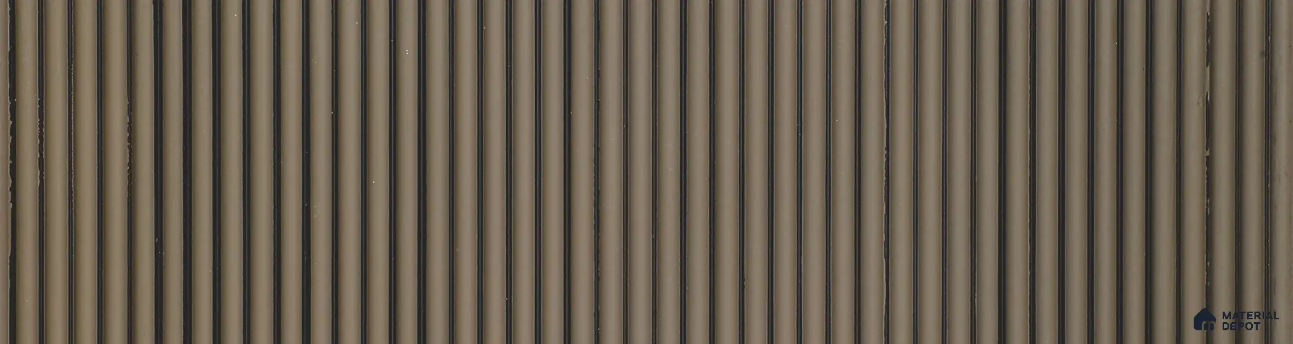 Brown Plain Colour Louver PN 06004 8 ft x 12 inch Charcoal Panel - 7 mm | Suitable for Feature Wall, TV Unit & Living Room | Width is Subjected to 5% Variation
