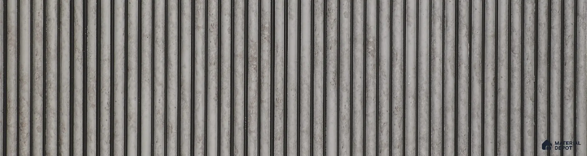 Grey Plain Colour Louver PN 06002 8 ft x 12 inch Charcoal Panel - 7 mm | Suitable for Feature Wall, TV Unit & Living Room | Width is Subjected to 5% Variation
